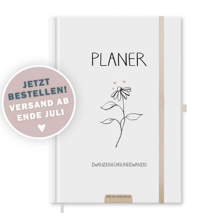 Kalender 2026 weiß beige mit Hilfestellungen für mehr Achtsamkeit