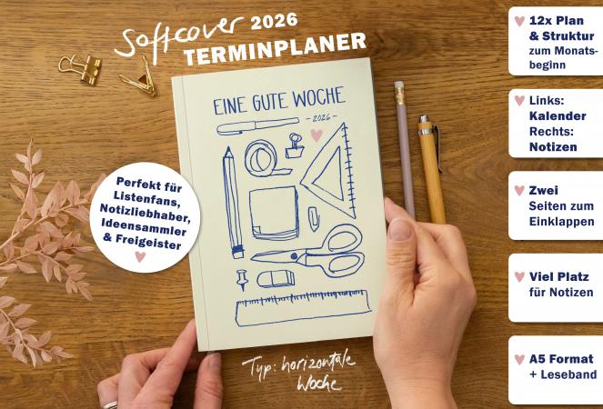 Terminkalender 2026 als Hausaufgabenheft oder Schülerkalender verwendbar