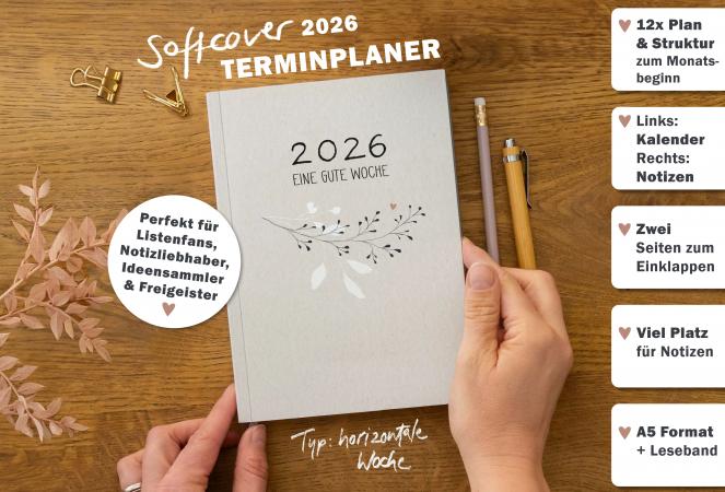 Terminkalender 2026 als Hausaufgabenheft oder Schülerkalender verwendbar