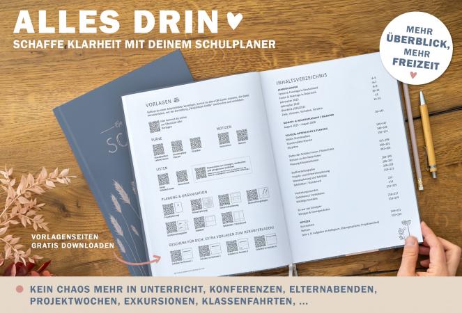 Terminkalender 2025 2026 für Lehrerinnen & Lehrer für die Unterrichtsplanung
