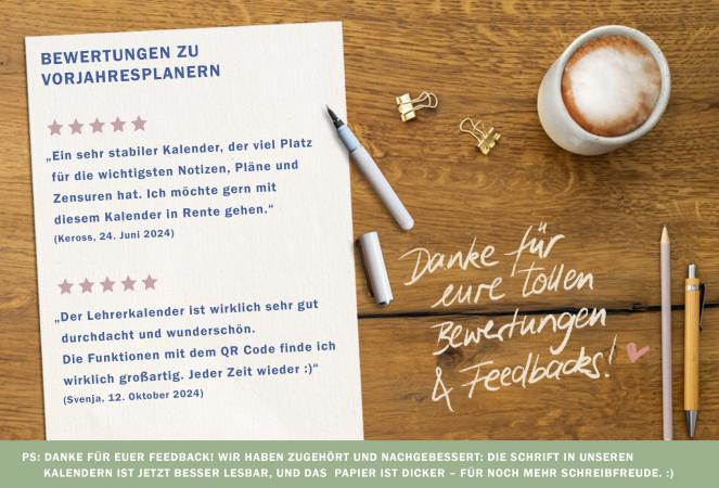 Lehrerkalender für Schuljahr 2025 2026, creme blau rosa, mit Stundenplan, Klassenlisten, Kontaktlisten, Klassenarbeiten Planung, Vertretungsstunden, u.v.m.