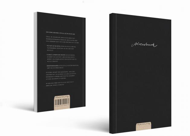 Adressbuch schwarz weiß mit flexiblem Register für die Handtasche