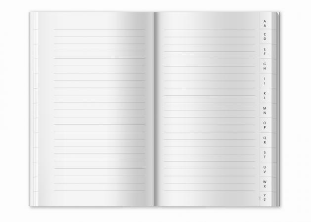 A6 Adressbuch im Handlettering Design für Minimalisten