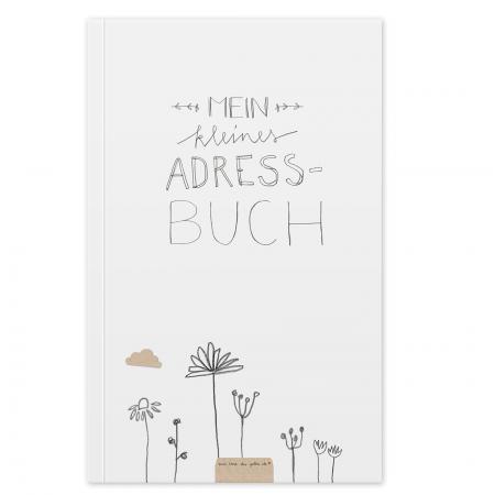 Adressbuch mit Registern zum Selbstausschneiden Weiß