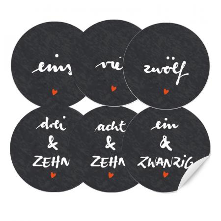 Adventskalenderzahlen zum Basteln für den Adventskalender für Erwachsene