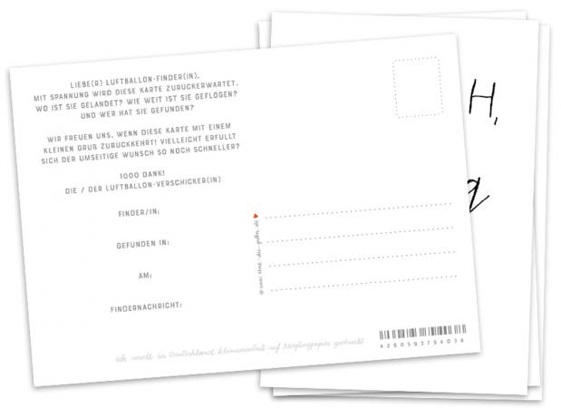 Ballonflugkarten für Hochzeit Weiß, elegantes Kalligrafie Design