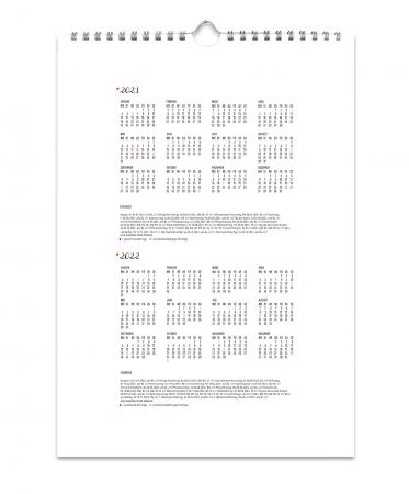 A5 Bastelkalender & Fotokalender für 2021, Kalligrafie Design