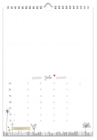 Bastelkalender 2023 inkl. Feiertagen und Monatsübersicht in Handlettering Look als Weihnachtsgeschenk