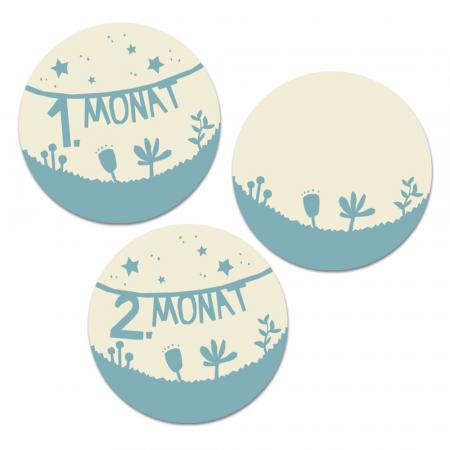 Nummerierte Monatssticker zum Basteln