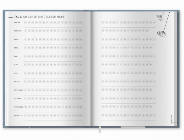 Hardcover Büchertagebuch & Lesetagebuch für großartige Lieblingsbücher und tolle Buchempfehlungen, Blau