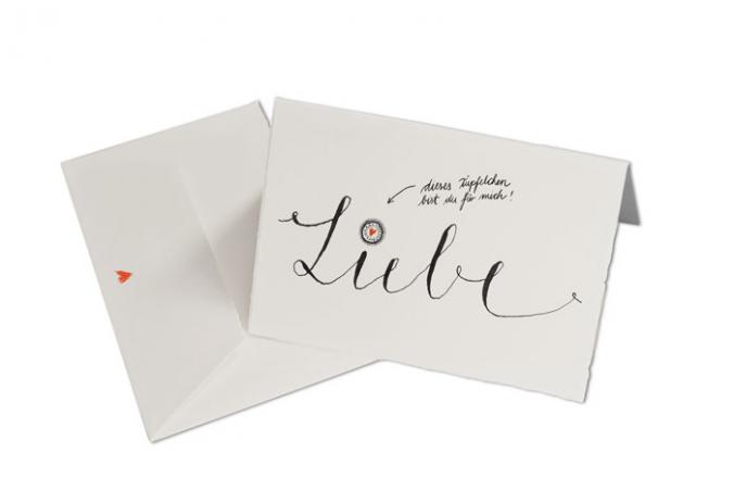 büttenkarte klappkarte für verliebte für ihn valentinskarte schlicht design kalligrafie typografie valentinstag