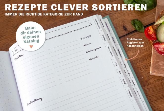 Rezeptbuch für eigene Koch- und Backideen