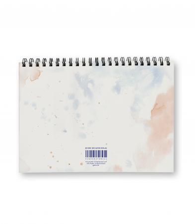 Familienkalender A5 quer | frei datierbarer Familienplaner ohne Jahr mit 5 Spalten | undatierter Tischkalender für Familien | FSC Papier
