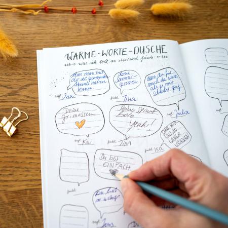 Gästebuch für Erwachsene Schön dass es dich gibt in Weiß EINE DER GUTEN