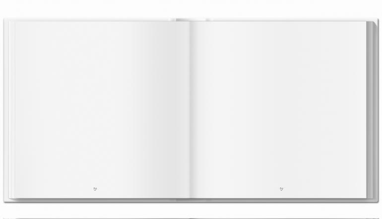 Hochzeitsgästebuch Weiß Rosa im Handlettering Design mit Herz, schlicht und zeitlos