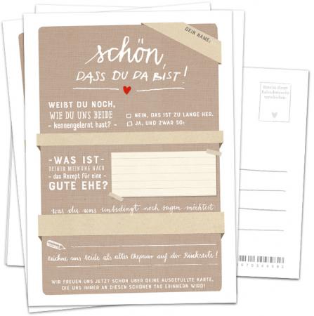 Hochzeitsspiel, Postkarten, Postkartengruß, Hochzeit