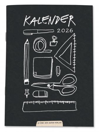 Mini Kalender 2026 in Schwarz Weiß als Hilfestellung für mehr Achtsamkeit & Übersicht