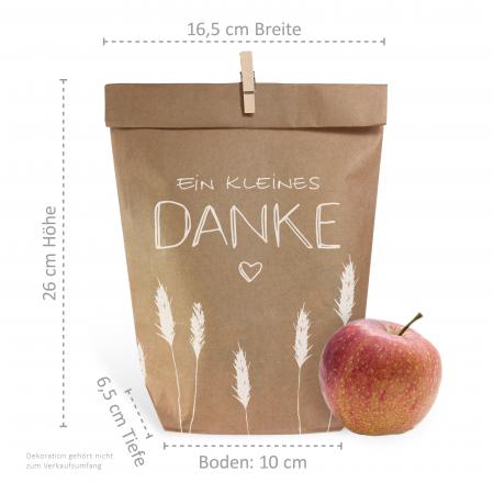 Schöne Dankeschön Geschenktüten aus Kraftpapier von Eine der Guten online kaufen