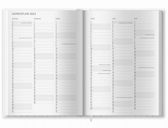 Jahresübersicht Terminkalender 2022 als Hausaufgabenheft oder Schülerkalender verwendbar