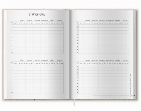 Terminkalender für Lehrerinnen & Lehrer, Schuljahr 2022 2023, mit Stundenplan, Klassenliste und Planungshelfer