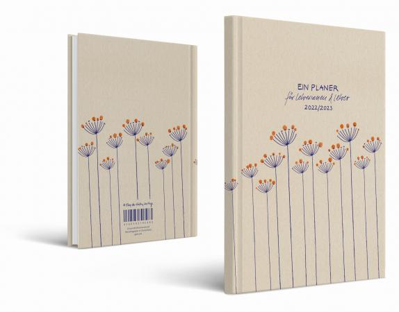 Lehrerkalender für Schuljahr 2022 2023, beige blau, mit Stundenplan, Klassenlisten, Kontaktlisten, Klassenarbeiten Planung, Vertretungsstunden, u.v.m.