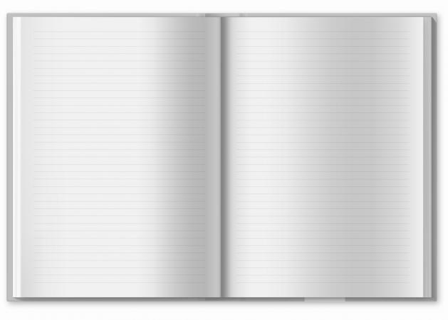 Tagebuch schlicht, hübsches minimalistisches design, Grau Weiß