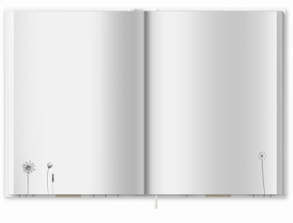 Notizbuch & Erinnerungsalbum für große Momente und besondere Augenblicke, Weiß Beige