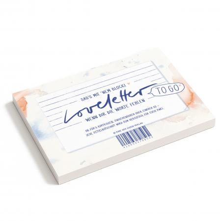 Liebesbrief to go, Abreißblock für verliebte Pärchen, Aufmerksamkeit & Liebesbeweis, Brief mit Herz zum Ankreuzen mit Platz für liebe Worte