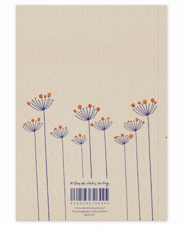 Notizbuch A5 beige mit Blumen Geschenkidee für Freundin