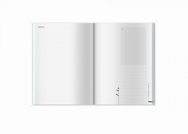 A5 Terminkalender 2022 mit blanko Seiten für Skizzen, Doodles, Bullet Journaling