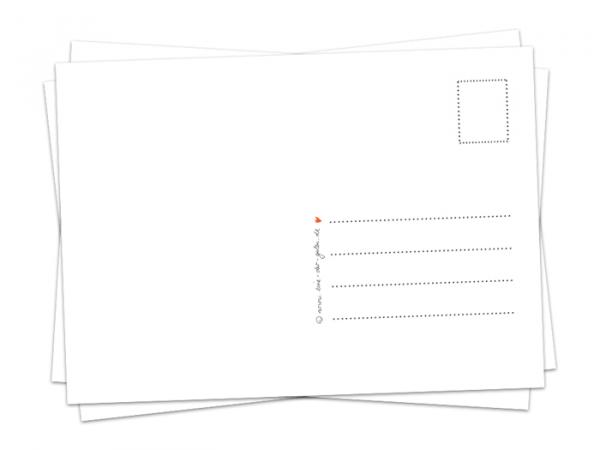 Design Postkarten mit Typografie Illustration aus Recyclingpapier
