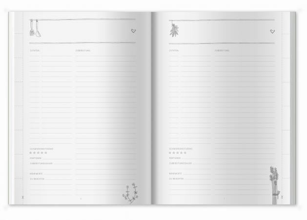Rezeptebuch zum Rezepte sammeln und als Geschenkidee zum Auszug oder Schulabschluss