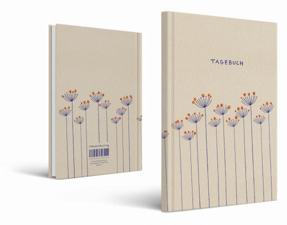 Tagebuch hübsches Blumen Design