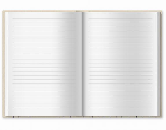 Blanko Tagebuch mit Linien