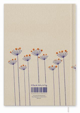 Tagebuch A5 beige mit Blumen Geschenkidee für Freundin