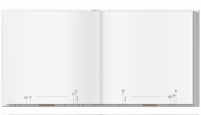 Gästebuch Blanko Taufe, Taufbuch weiß mit Blumen, Taufgeschenk Taufpaten
