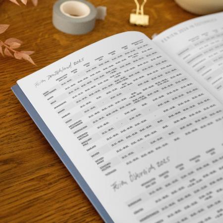 Terminkalender 2025 als Hausaufgabenheft oder Schülerkalender verwendbar