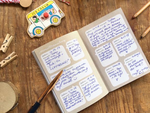 Das kleine Buch der großen Momente, Notizbuch, Weiß Beige