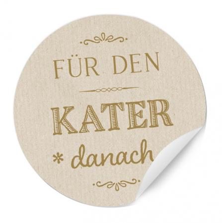 Gastgeschenk Sticker Hochzeit Creme Party Survival Pack beige creme hell chic edel