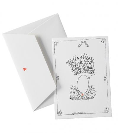 osterkarte kalligrafie design frohe ostern ostergrüße grußkarte büttenpapier hochwertig