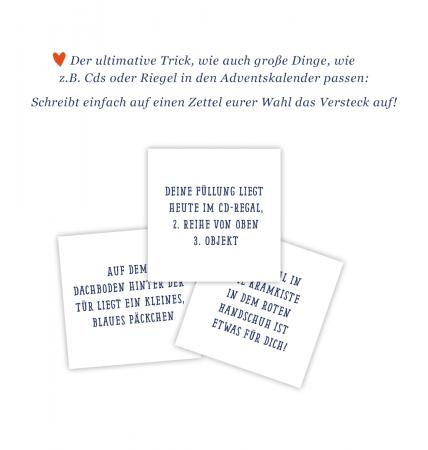 Adventskalender basteln mit Adventskalender Schachteln in Blau Rot Weiß