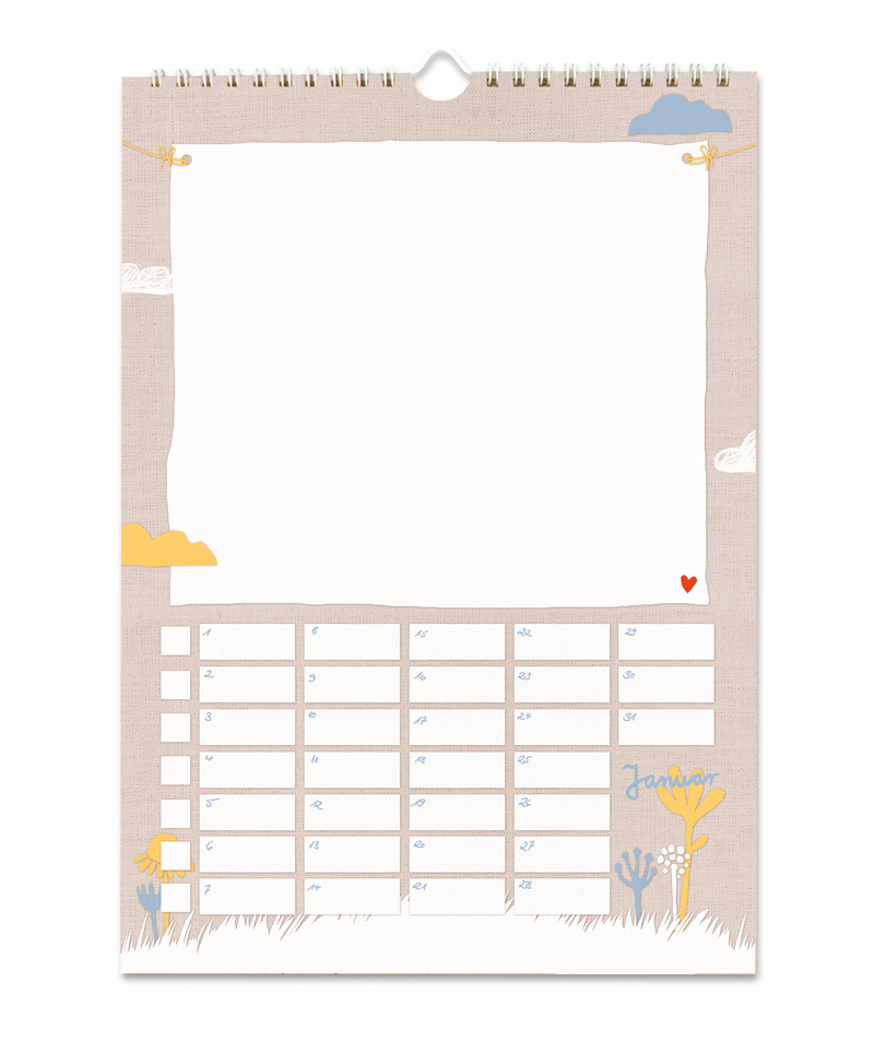 Bastelkalender Kreativkalender Immerwahrend Blumen Beige Eine Der Guten