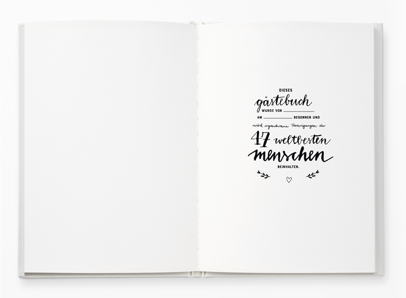 Gastebuch Im Schlichten Design Handlettering Hardcover Eine Der Guten