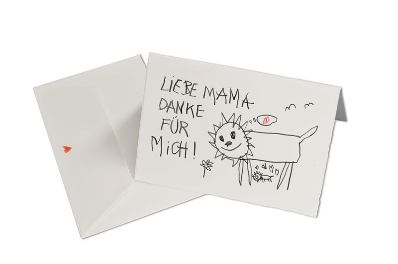 Charmante Muttertagskarte Mit Kinderzeichnung Und Spruch Eine Der Guten