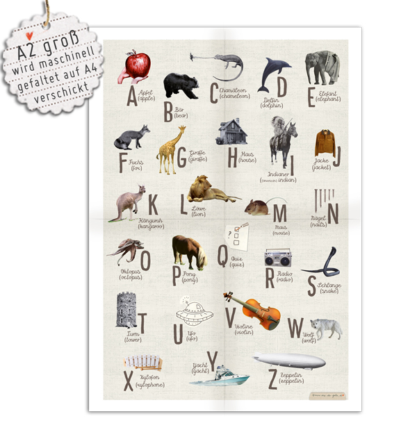 ABC Poster english deutsch zum Schulanfang, mehrsprachig (deutsch 