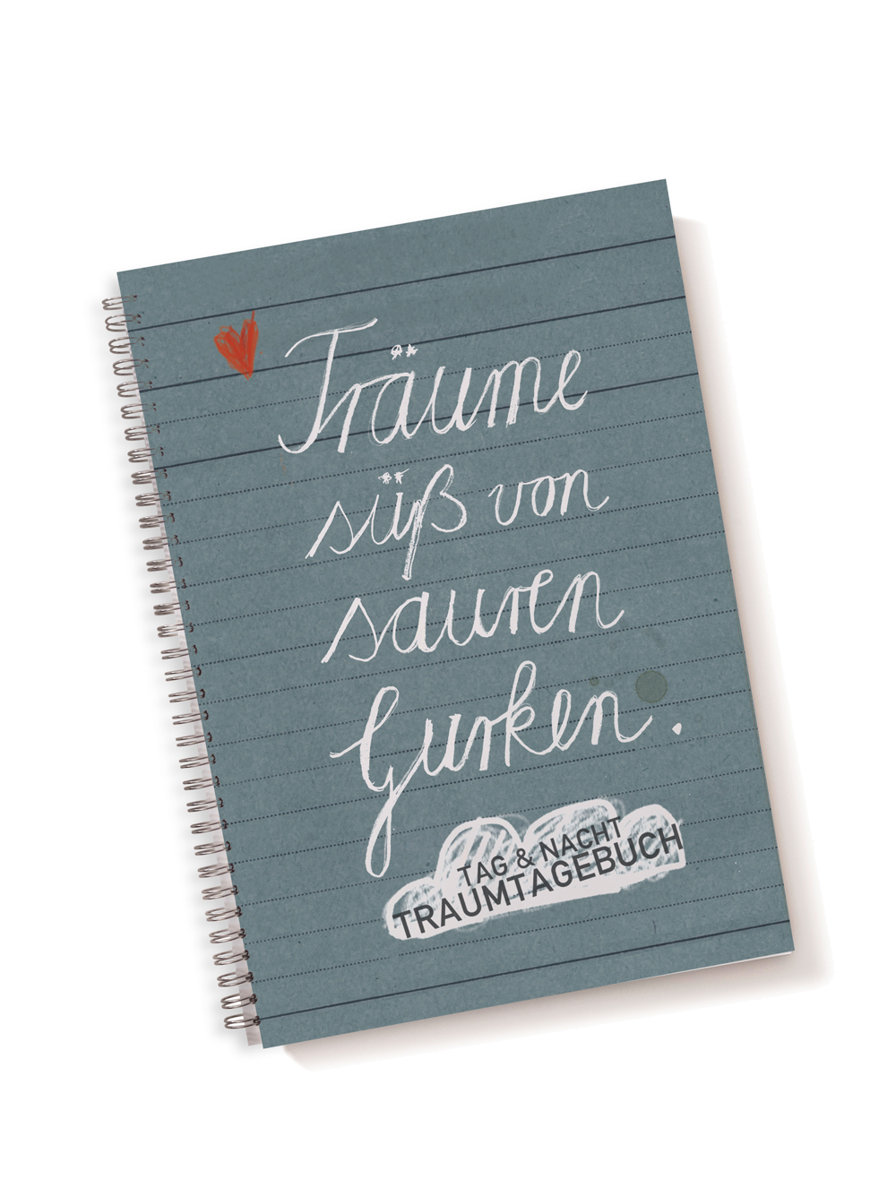 Träume süß von sauren Gurken, Traumtagebuch blau mit Wolken EINE DER