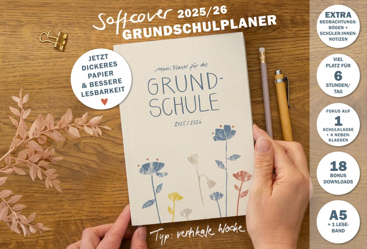 Terminkalender 2025 2026 für Grundschullehrerinnen & Lehrer für die Unterrichtsplanung