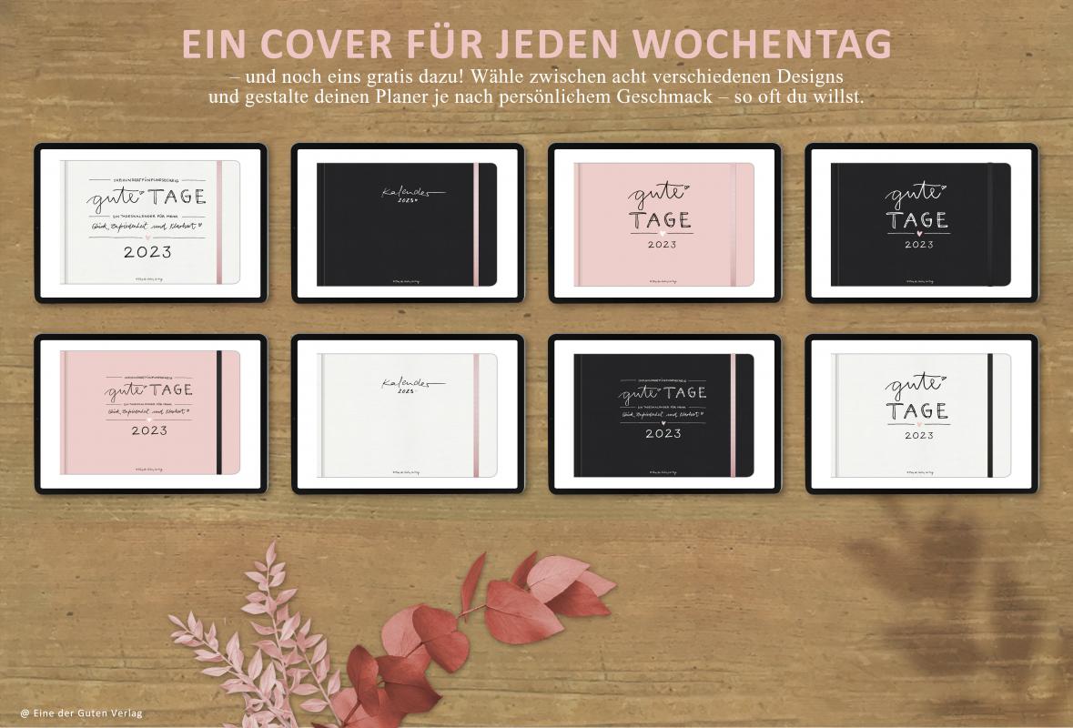 Download Terminplaner für Kalenderjahr 2023, individuell gestaltbar, mit Notizheften, Tagebuch, Bucketliste, Finanzplan, u.v.m.