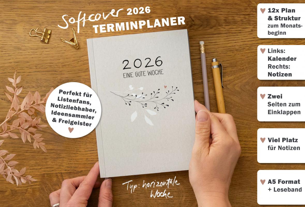 Terminkalender 2026 als Hausaufgabenheft oder Schülerkalender verwendbar