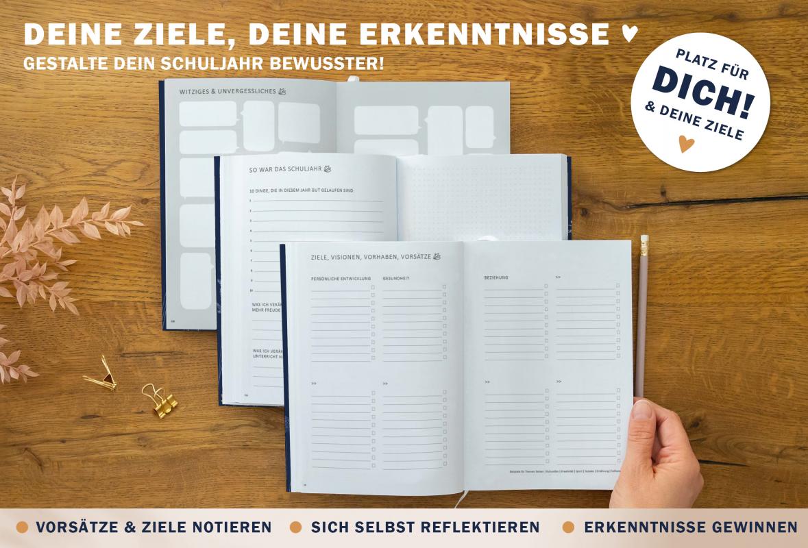 Terminkalender für Lehrerinnen & Lehrer, Schuljahr 2025 2026, mit Stundenplan, Klassenliste und Planungshelfer